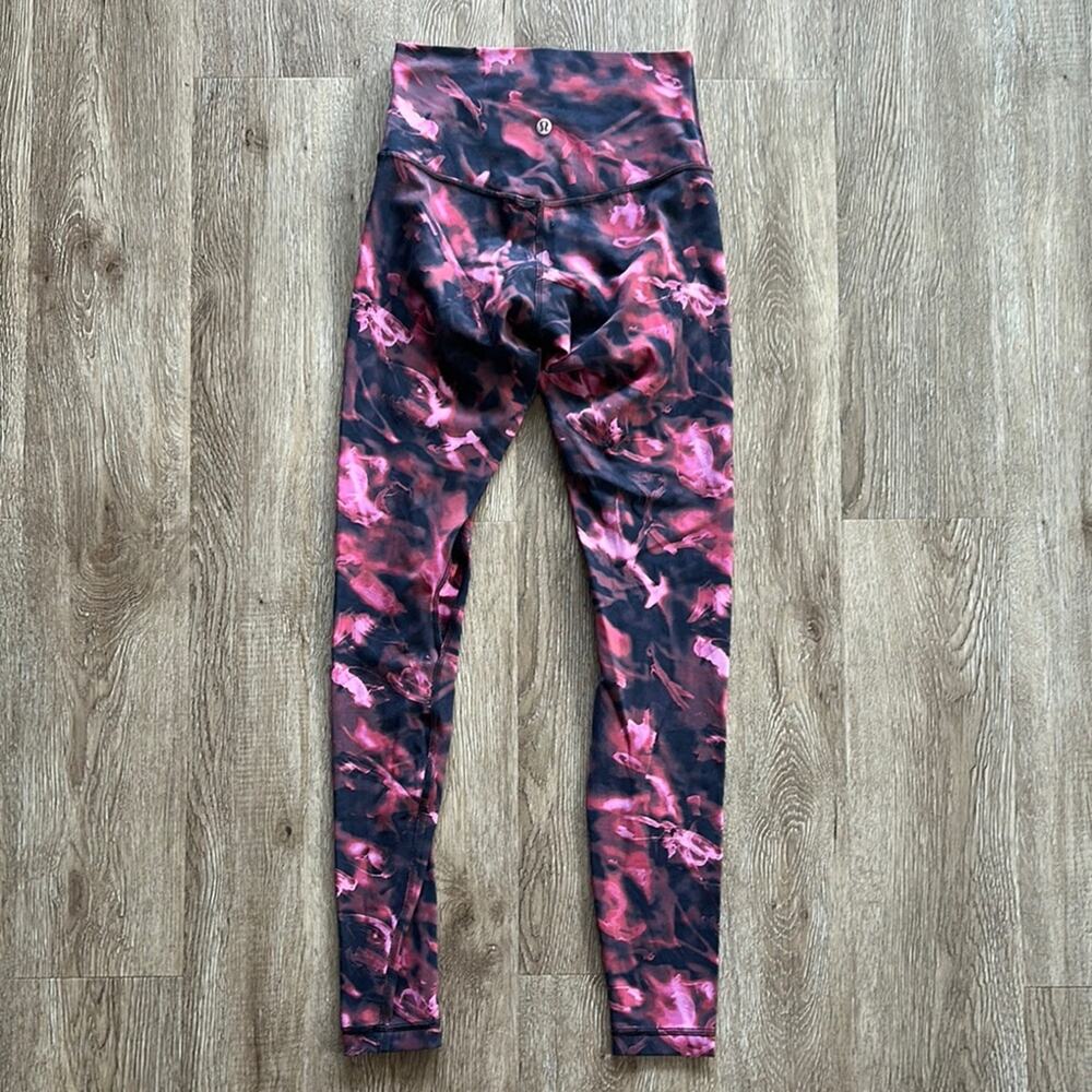 Lululemon Align High Rise 28" Pant Leggings Intensity Pink Blossom Multi 4 - Picture 6 of 6